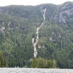 This waterfall is dry. Somewhat of a drought right now.
