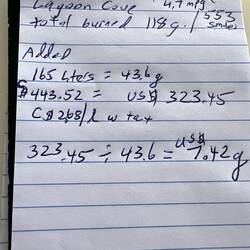 My fuel calculations/conversions for US cost.