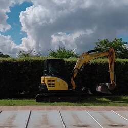 The arrival of the big yellow digger
