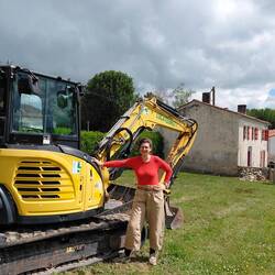 Emma Lou and the big yellow digger