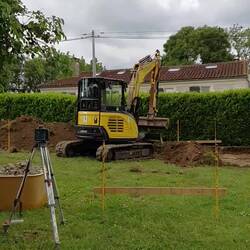 Marking out the site and removing the top layer