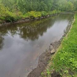 The pound is filling up as water gets released from locks upstream