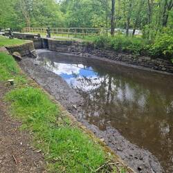 The pound above Lock 11, drained of water 😪