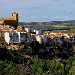 Look back to Alhama from the gorge hiking trail