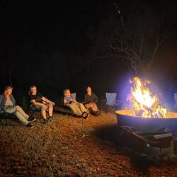 Dinner by the campfire