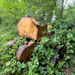 Old bulldozer along the trail.