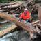 Bill took this photo of me looking up at the falls. I'm just thinking of God's works.