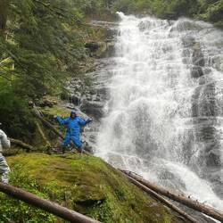 Bill taking a photo of Mike at the falls.