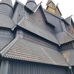 Heddal Stave Church. The tar made it look particularly oppressive. Smelled nice though