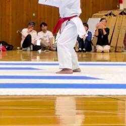 Karate "kata," showing solo offensive and defensive moves