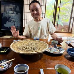 My wonderful Airbnb host Yusuke took me to meet her, and have a feast
