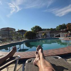 Lazy by the pool until 7pm