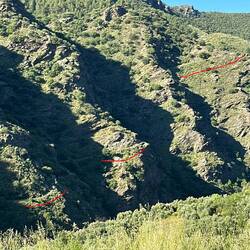 crosses the Rio Trevélez and snakes up the other side...