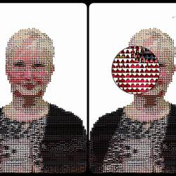 My interactive "Mirror of Eternity" mosaic portrait ... Pistoletto exhibit @ Palazzo Boncompagni.