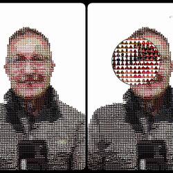 Mui's interactive "Mirror of Eternity" mosaic portrait ... Pistoletto exhibit @ Palazzo Boncompagni.