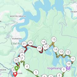 17 km gelaufen und 7 km Bötchen gefahren.