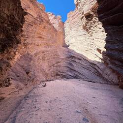 A wind and water swept canyon