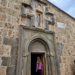 Checking out the inside of the Haghartsin Monastery!
