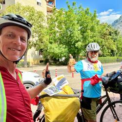 Rencontre d'Ali, stanbouliotte à vélo au tout début de l'ascension