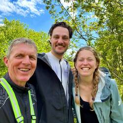 Super moment avec Céline et Joey, cyclovoyageurs néerlandais avec qui je fais un bout de chemin