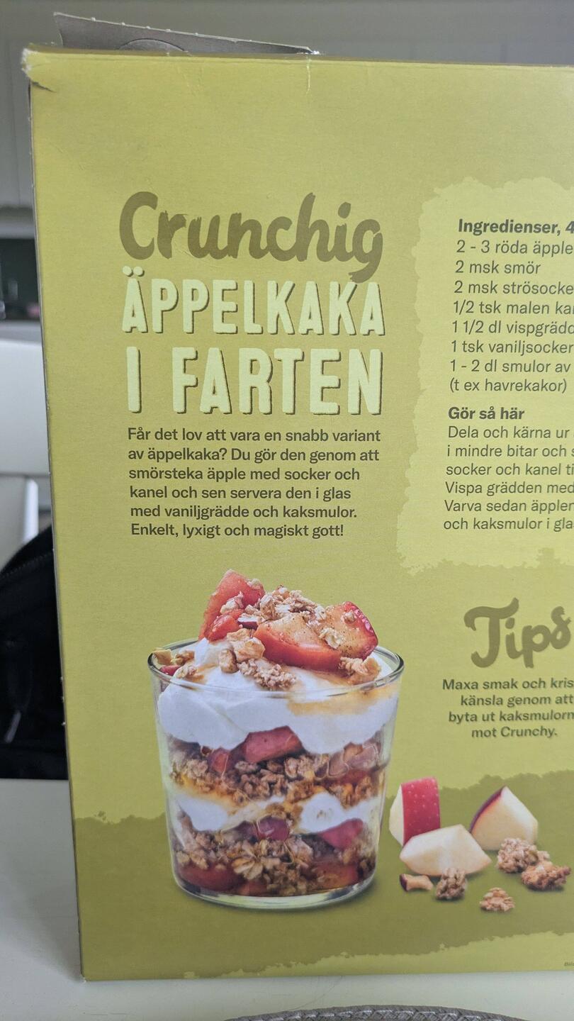 Géén krokante appelkak met scheten