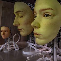 Some kind of semi-creepy, but cool exhibition in the Marina Bay Sands Mall