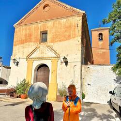 Red from the calima on the south and east. Ladders to whitewash must have been too short!