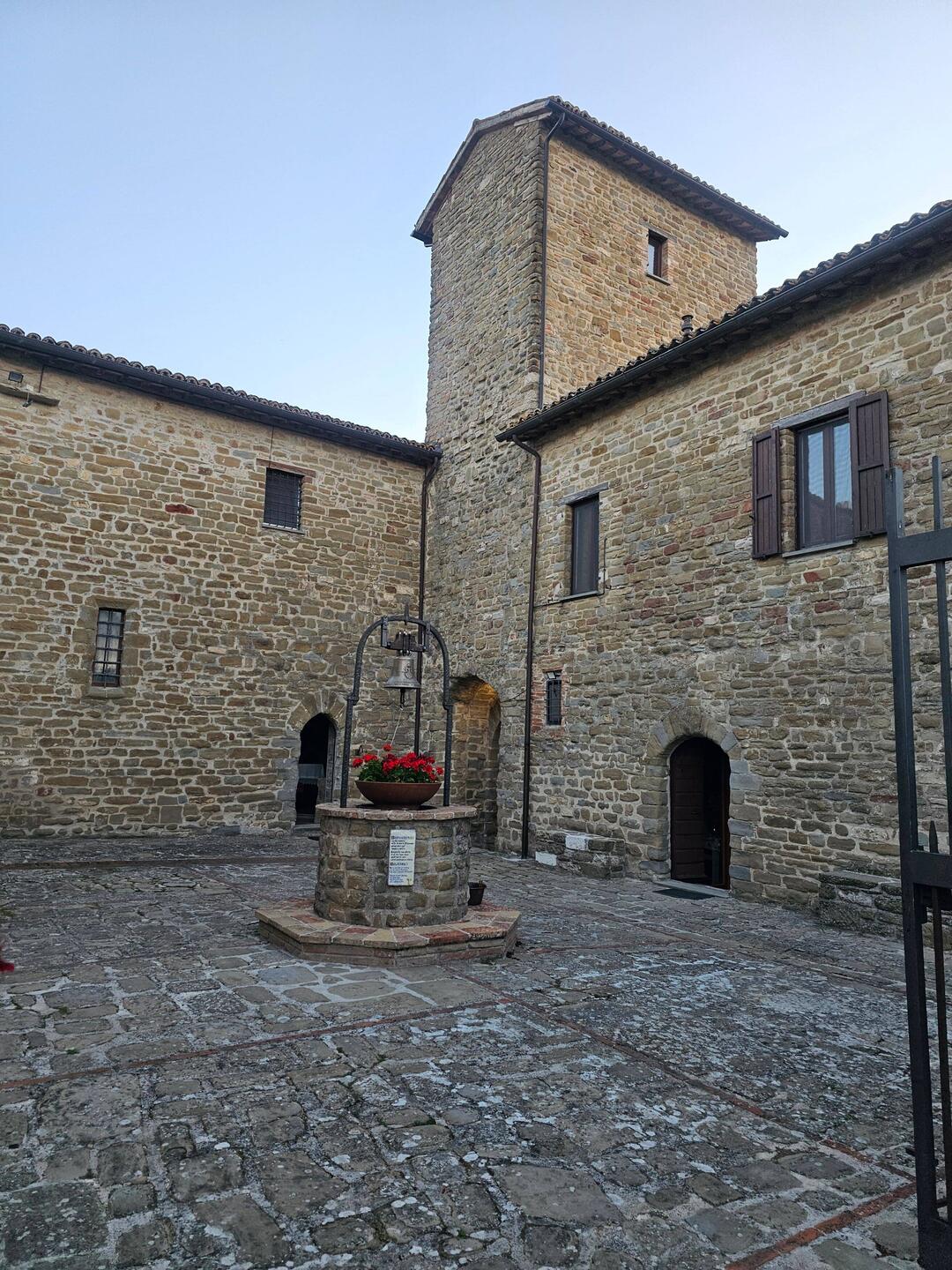 The courtyard in the hostel