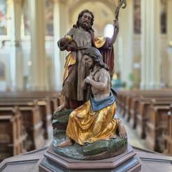 Mooi, zo midden in de kerk.