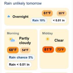 Tomorrow is supposed to be 92.