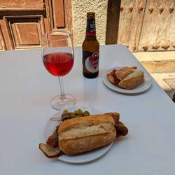 Lunch from one of the few places not having siesta.