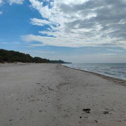 Strand an Klintholm Havn für uns alleine