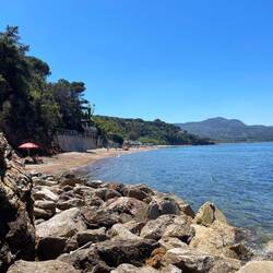 Der kleine Strand an dem wir heute baden waren