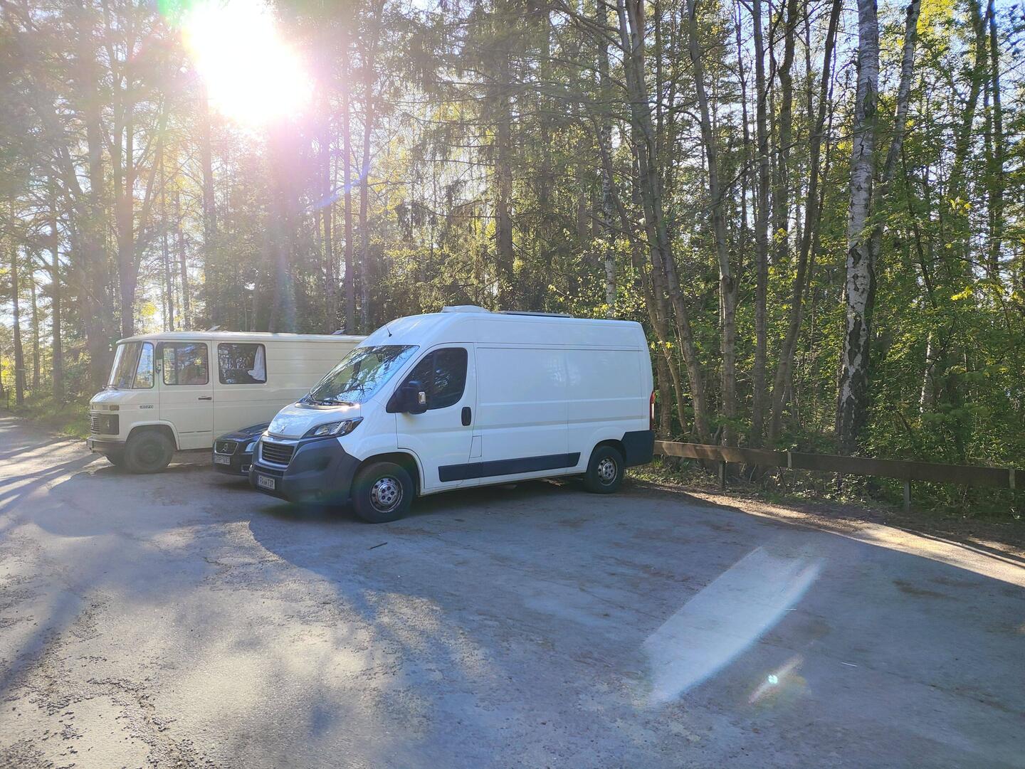 Hier haben wir probiert zu schlafen