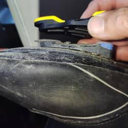 Some new cycle shoe clips against the ones used last week!