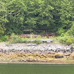 Looks like an old logging dock.