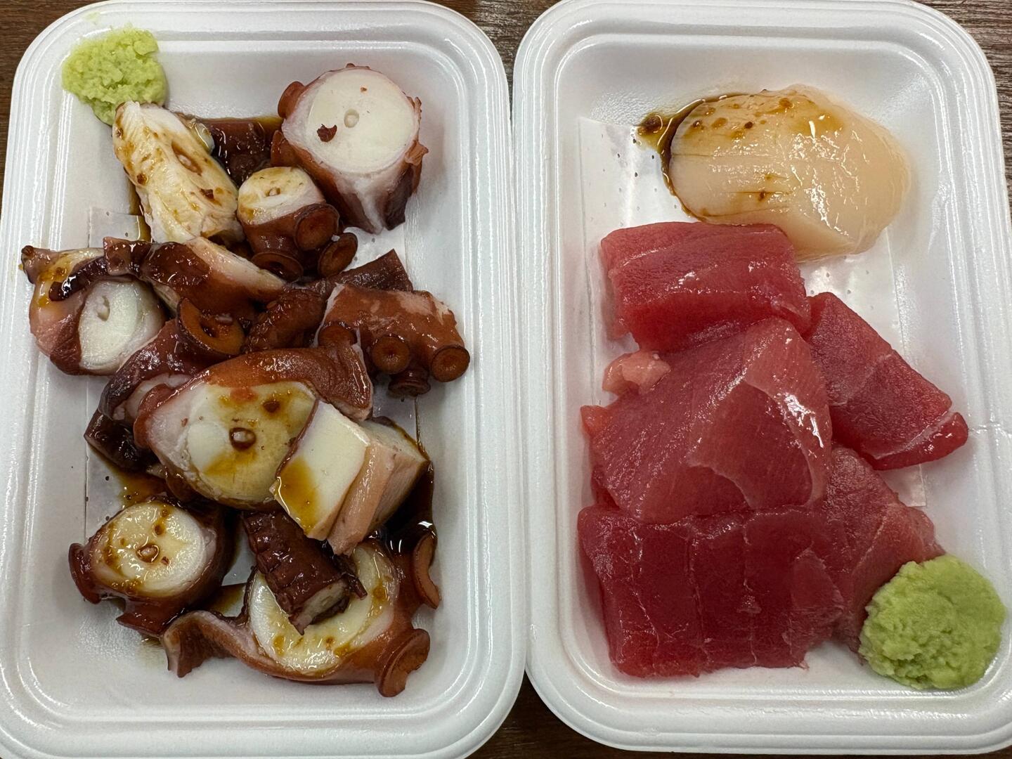 Frisches Sashimi vom "Outer Market" in Tsukiji.
