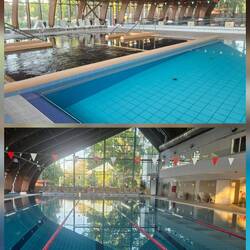 Im Schwimmerbecken und Kinderbecken ist durchsichtiges Wasser😁