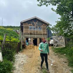 La maison en cours de construction