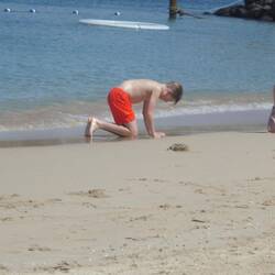 Finn on the beach