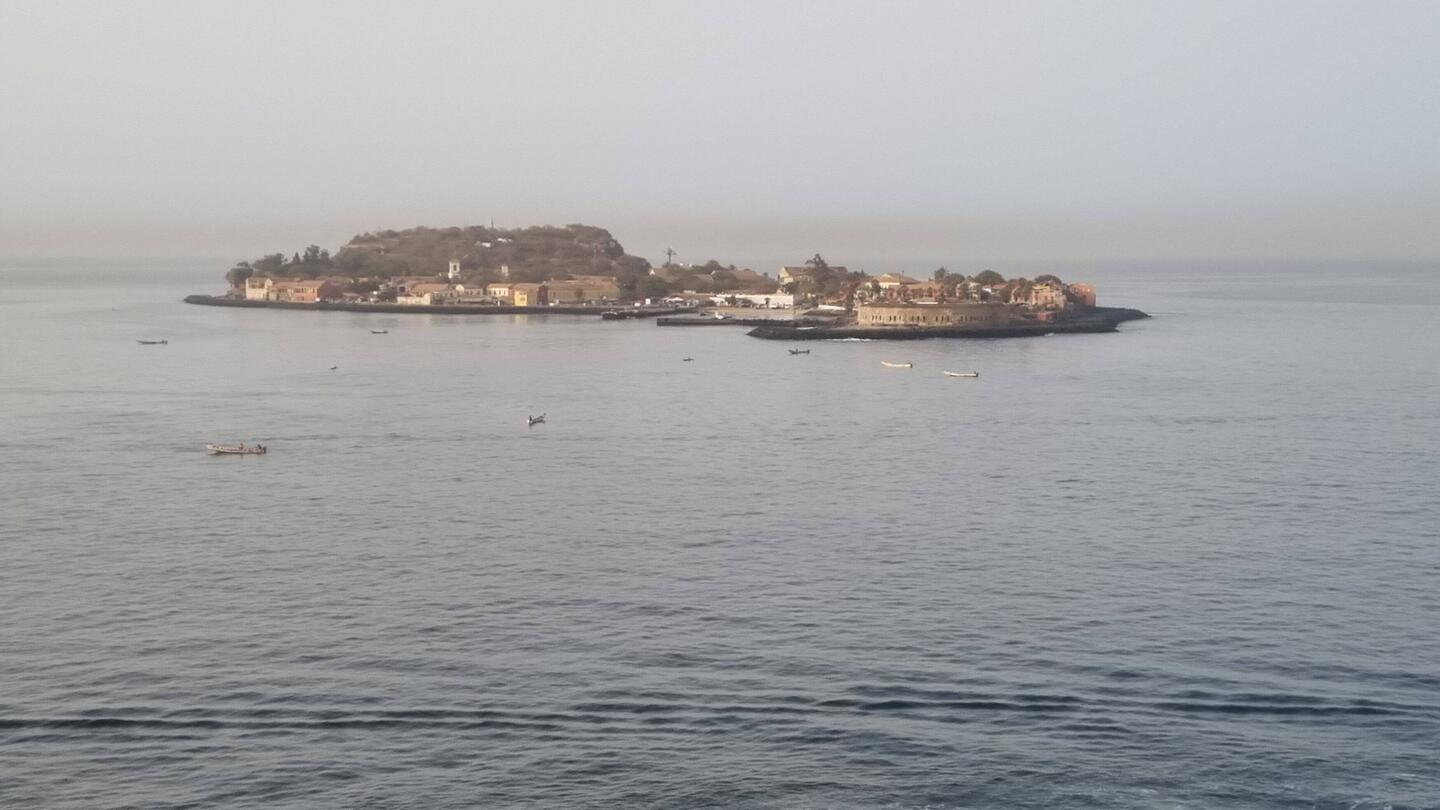 The island outside the harbour entrance.