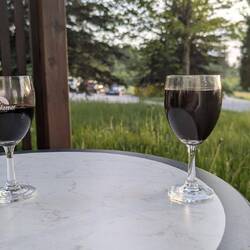 Gemütlicher Tagesausklang auf unserer Terrasse