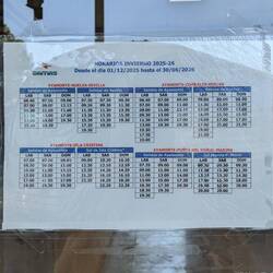 Der aktuelle Fahrplan für den Bus nach Huelva