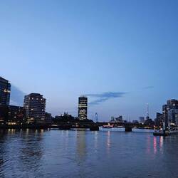 Blick in Richtung Norden mit London Eye...
