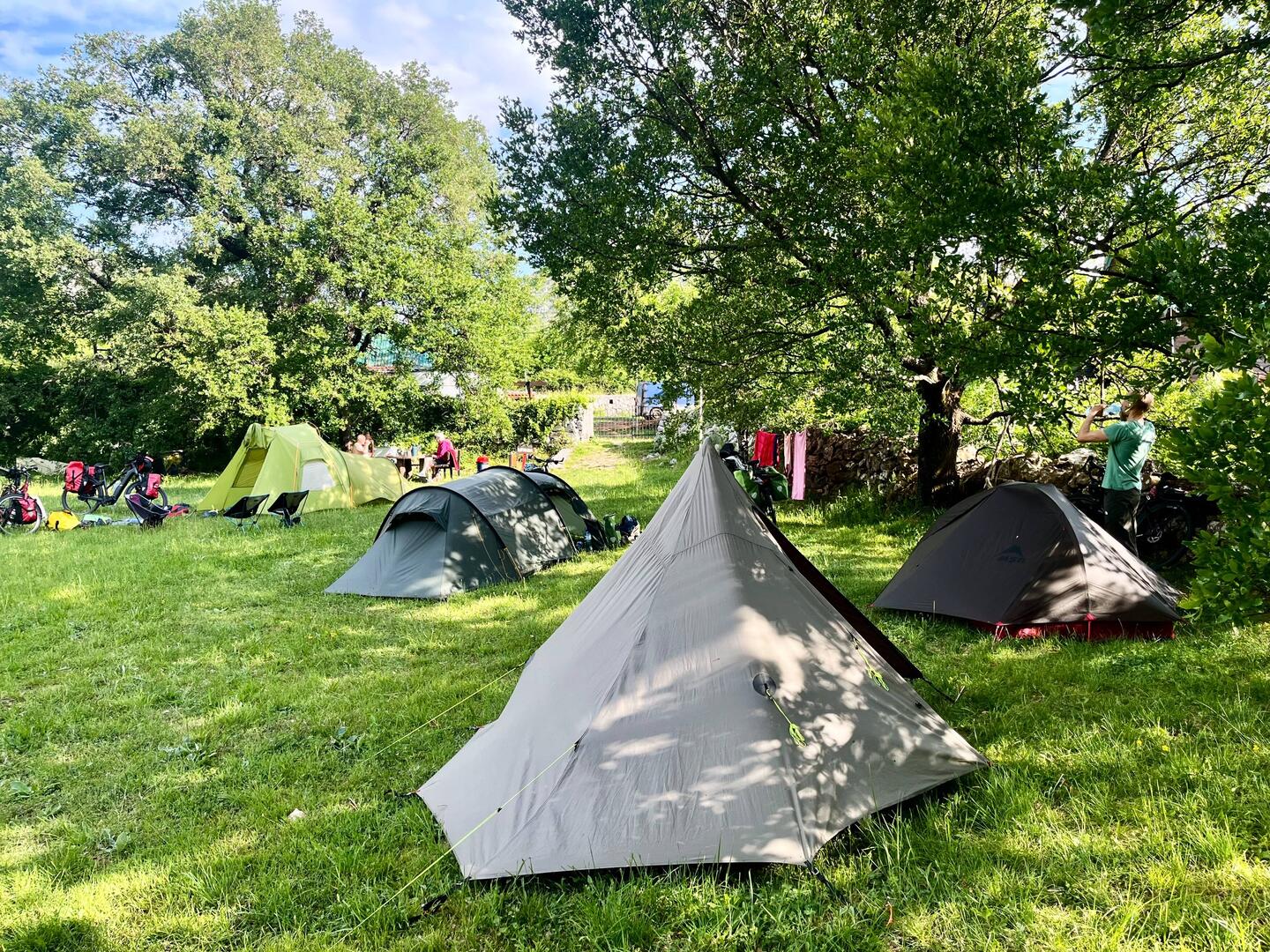 Au camping de Livara 100% de voyageurs à vélo