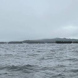 From a distance we couldn't figure out WTH this was. As we got closer, it appeared to be a fish farm