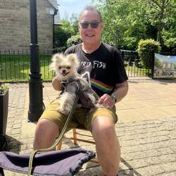Will and Leo enjoyed sitting out with the marina crew
