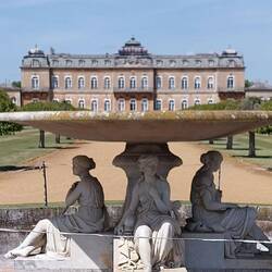 View of the Mansion from the fountain (close to the site of the original house)