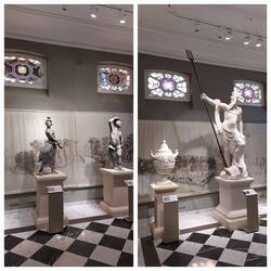 Sculpture Gallery inside the Dairy; original statues from the Gardens are housed here