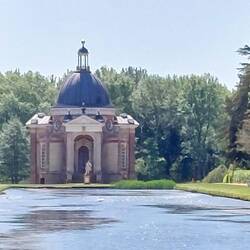 View down the Long Water back to Archer Pavilion